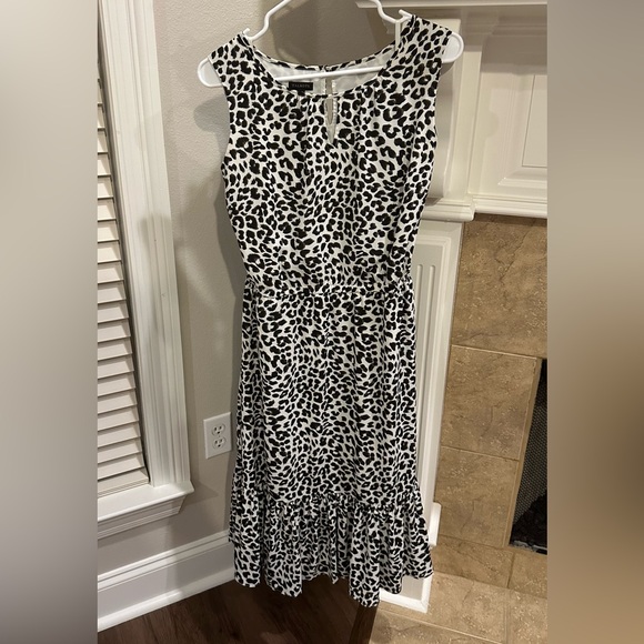 Talbots Leopard Print Midi Dress - Picture 3 of 16